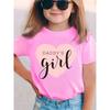 Taglie Europee Moda Estiva T-shirt a Maniche Corte per Ragazze con Stampa Cartoon Cuore DADDY'S GIRL, Top Casual e Versatile