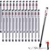 XFasten Extra Fine Point Pens 0.38mm 24-Pack Japanese-Style Fine Tip Gel Ink Ballpoint Pen Black, Smooth Ink Flow, Smudge-Free, Quick-Drying, No