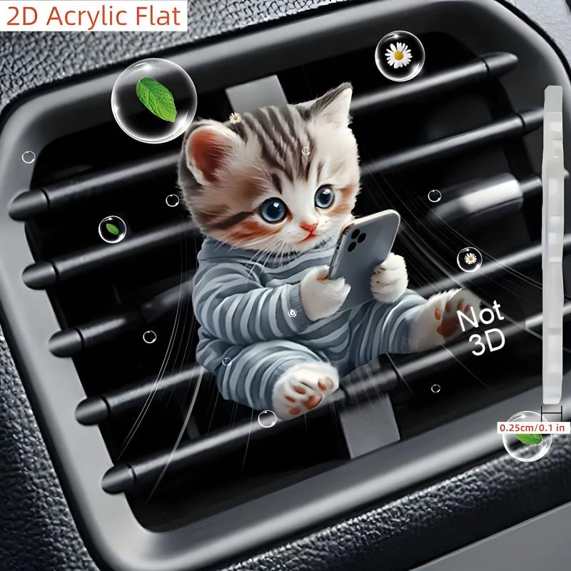 Car Outlet Vent Perfume Clips 2D Air Freshener Diffuser Conditioning Aromatherapy Perfume Clip Car Interior Decoration