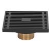 Shower Floor Drain Copper Odorproof Black Large Displacement Floor Drain Set for Bathroom Toilet