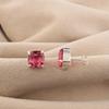 Pink Tourmaline Gemstone 925 Sterling Silver Women Jewelry Handmade Studs Earring 1" For Birthday Gift EE-181-4