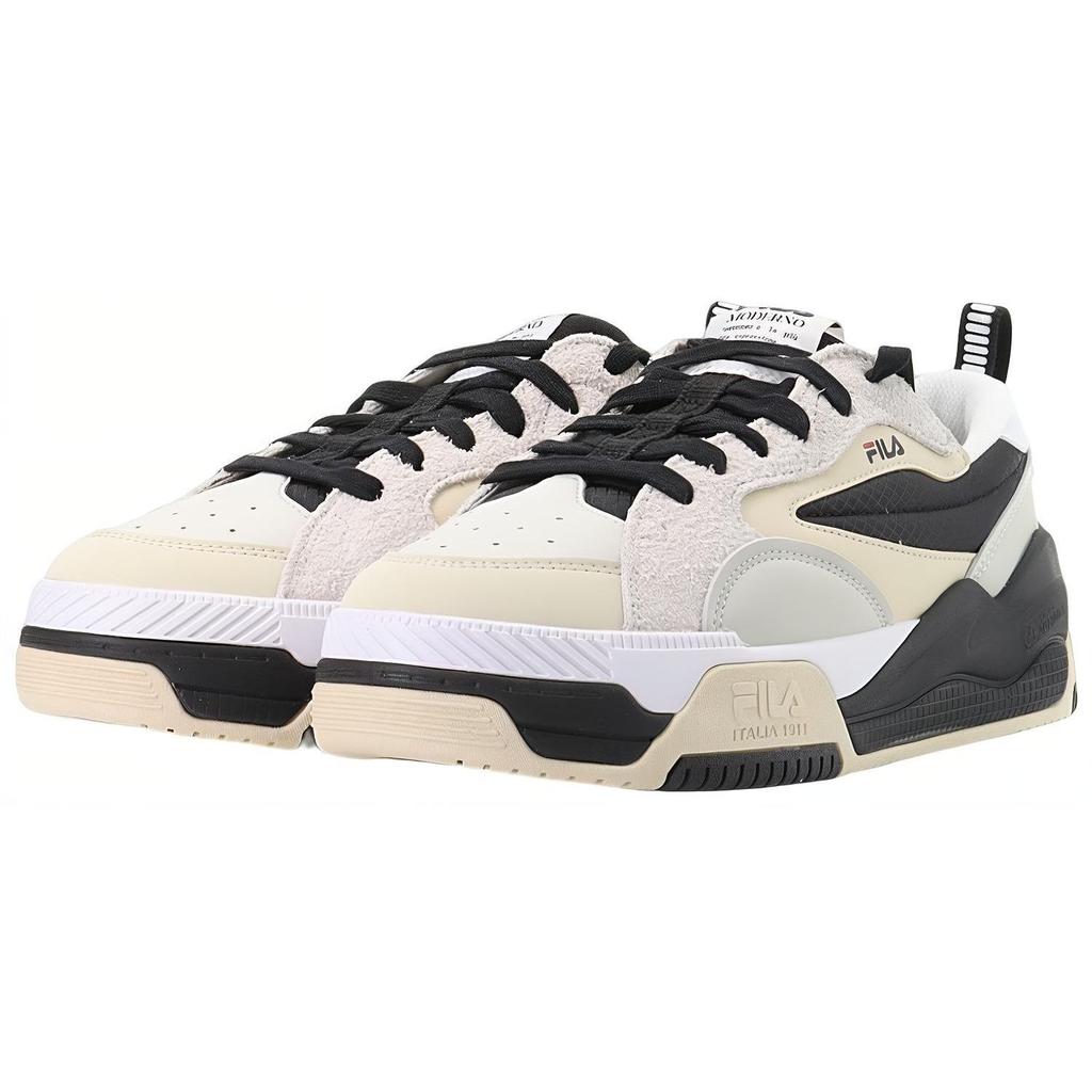 Fila Canestro Fashion Low Top Retro Basketball Shoes Men Sneakers White Black F12M241603FWB