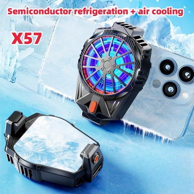 

Новый полупроводниковый охлаждающий радиатор для мобильного телефона и небольшой перезаряжаемый вентилятор на 300 мАч для воздушного охлаждения.