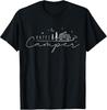 Happy Camper Trees Stars and Camp Trailer RV Kids Women T-Shirt