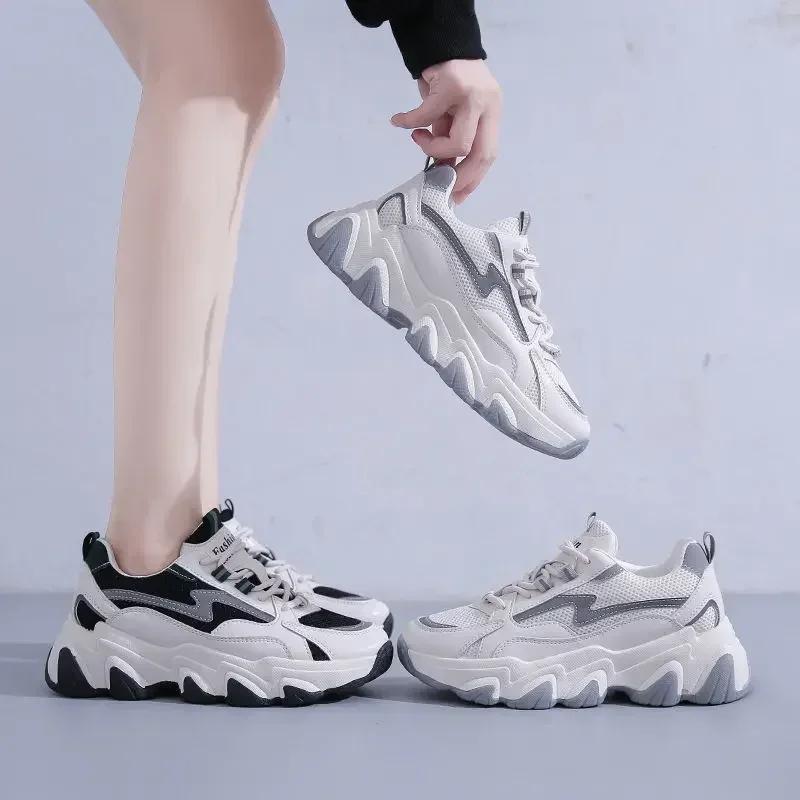 Sports High on Platform Sneakers Korean Athletic Shoes for Women 39 Stylish Sale Aesthetic H Casual 2024 New A In Woman Footwear