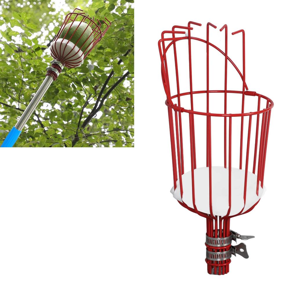 Fruit Pick  Basket Detachable Prevent Rust Multifunctional Fruit Pick  Tool Fruit    Attachment for 3cm Diamet  Pipe