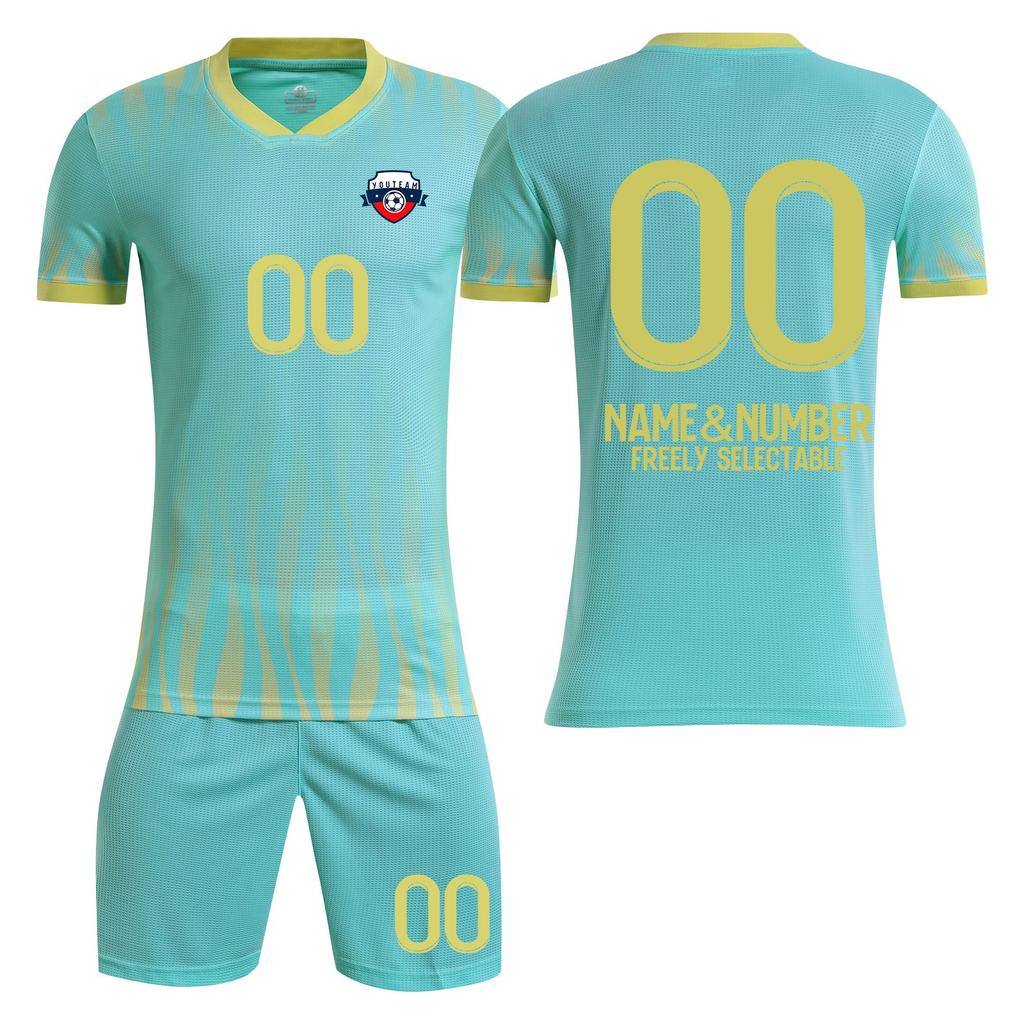 Customizable Soccer Jersey Set for Men Women Personalized & Number Breathable Quick-Dry Fabric &