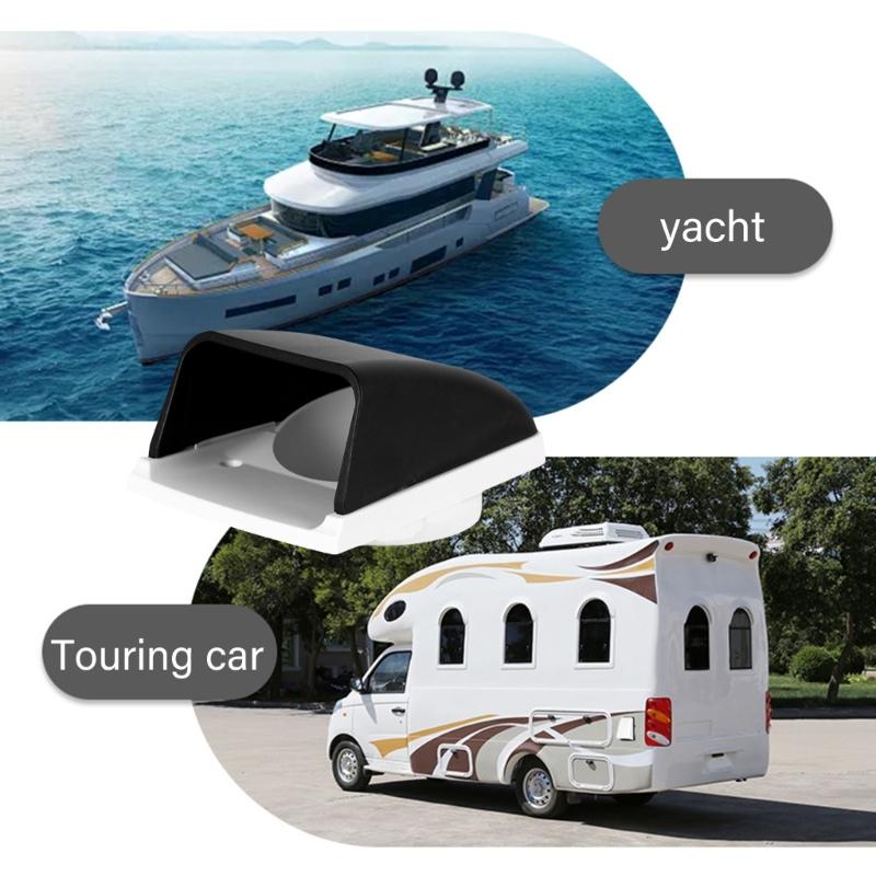 3 Inch Cowl Vent Weatherproof 3 Inch Ventilation Outlet ABS Boat Cabin Ventilator Ensuring Freshes Indoor Air for Boats