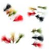 Fly Fishing Lure with Sharp Hook Realistic Hand Tied Feather Bionic Fly Fishing Bait Freshwater Saltwater Bass Trout Fishing Accessories