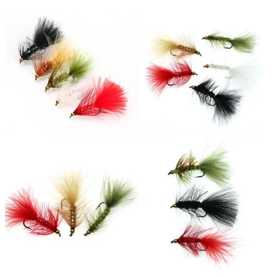 Fly Fishing Lure with Sharp Hook Realistic Hand Tied Feather Bionic Fly Fishing Bait Freshwater Saltwater Bass Trout Fishing Accessories