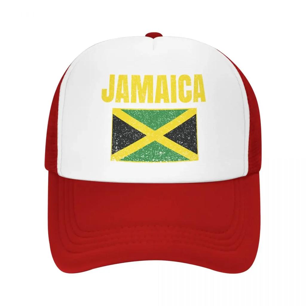 Custom Classic Unisex Jamaica Country Jamaican Flag Trucker Hat Adult Adjustable Baseball Cap Women Unisex Outdoor Dad Hat