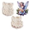Silicone Rose Butterfly Fairies Fondant Mold Easy Demolding Ideal for Family Crafts Baking Projects and Decorative Art