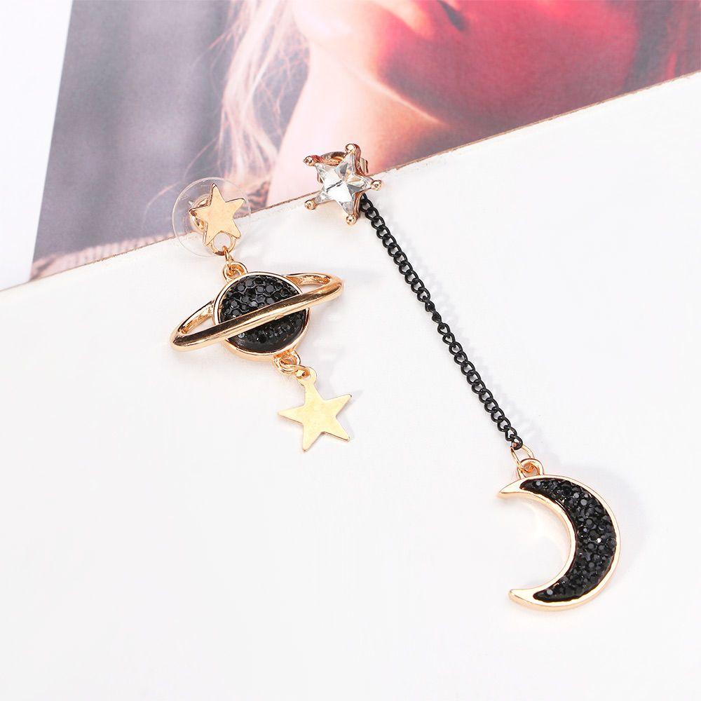 Asymmetrical Long Tassel Star And Moon Planet Brincos Fashion Accessories Drop Earrings Jewelry Dangle Earrings Stud Earrings
