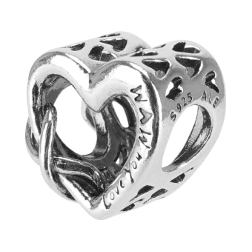 Pandora Diapositiva Corazón Eterno Para Querida Madre Joyería para Mujer Plata 798825C00