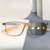 1pcs Sports Style Color-Changing Reading Glasses Set Classic Frame Design with Enhanced Pochromic Lenses