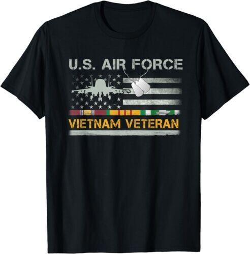 USA Flag U.S Air Force Vietnam Veteran USAF Veteran Gift T-Shirt