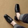 Shoes Female 2025 Hot Sale Mary Janes Women's High Heels Retro Dress Pumps Women Square Toe Med Heel Shoes Women