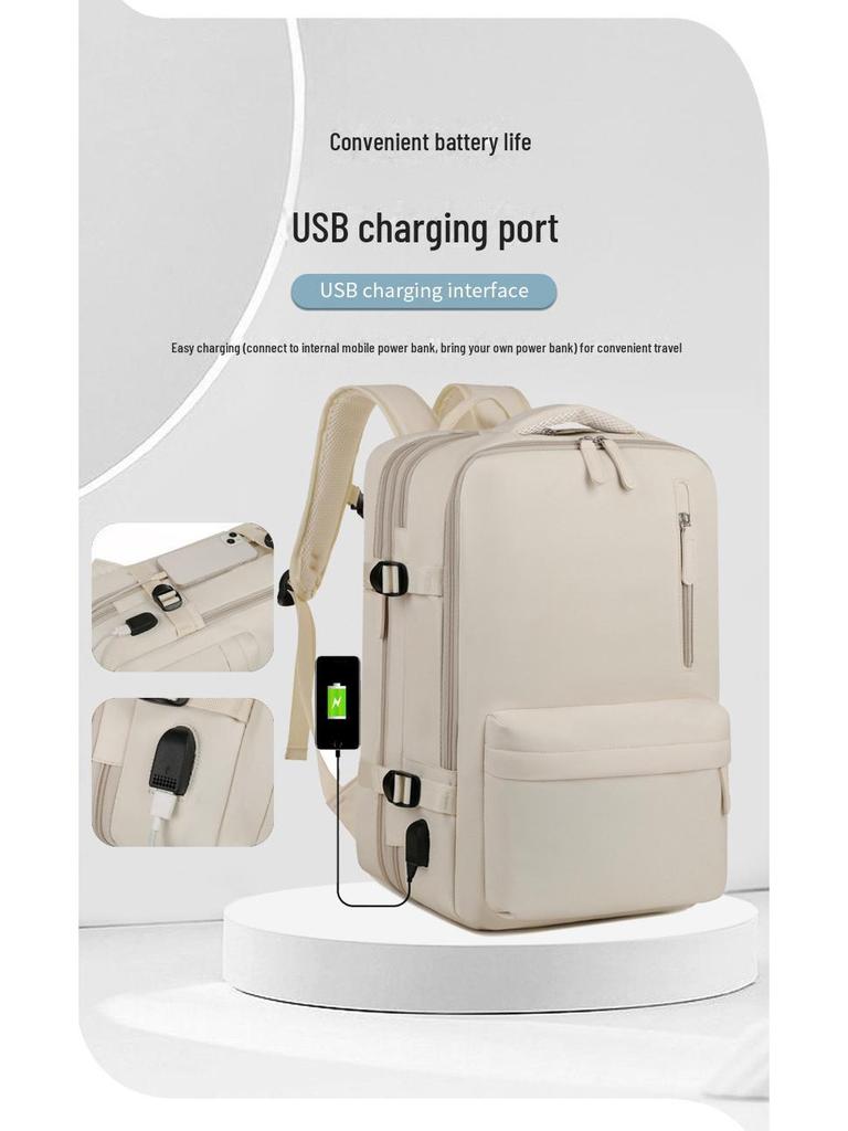 Expandable Large-Capacity Laptop Backpack for Business Travel