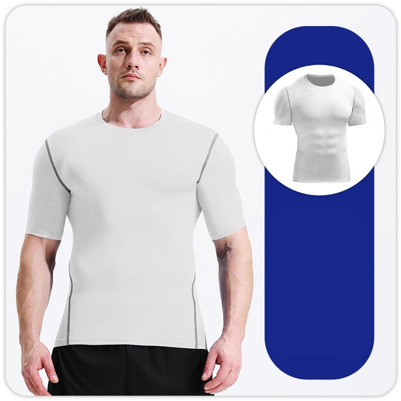 Men's Running T-Shirt Fitness Outdoor Tights Sports Short Sleeve Tops Quick-drying Shirts M L XL XXL 3XL 4XL