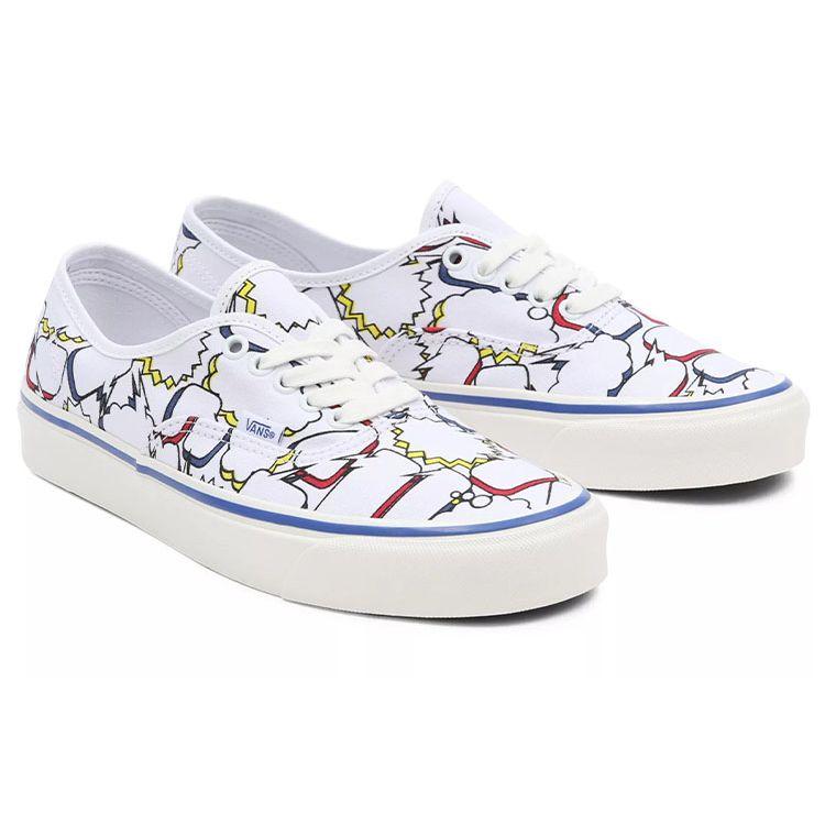 Vans Authentic Factory Authentic 44 Dx Low Top Skate Shoes Unisex Sneaker White Red VN0A5KX4AVT