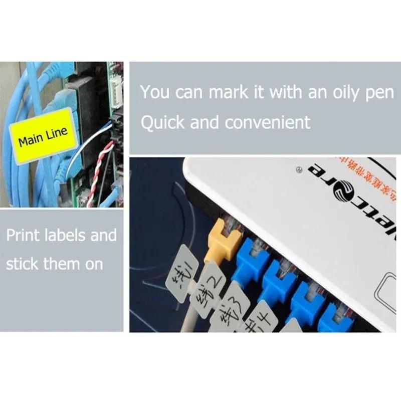 50pcs Nylon Label Self-locking Cable Tie Color Mark Disposable Plastic Buckle Waterproof Cable Wire Mark Cable Tie