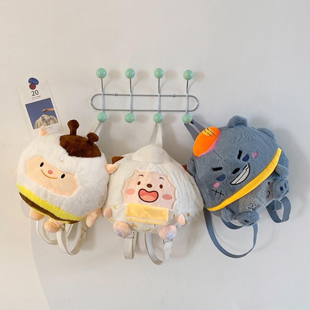 

Anime Big Wolf Shoulder Bag Lazy Sheep Cartoon Schoolbag Lazy Sheep Plush Backpack Girls