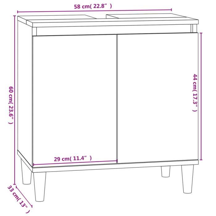 VidaXL Ensemble de meubles de salle de bain 3 pcs gris béton 3185585