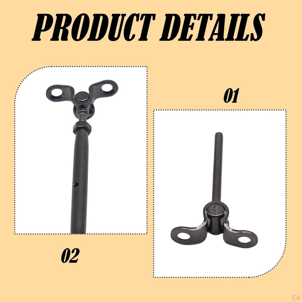 Kit Tensioner Hardware Fitting Stainless Steel Cable Rotating Connector Installation Suitable for