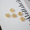 14K Gold-Plated Colorfast Hollow Zircon Seashell Pendant for DIY Scallop Bracelets, Necklaces, and Earrings