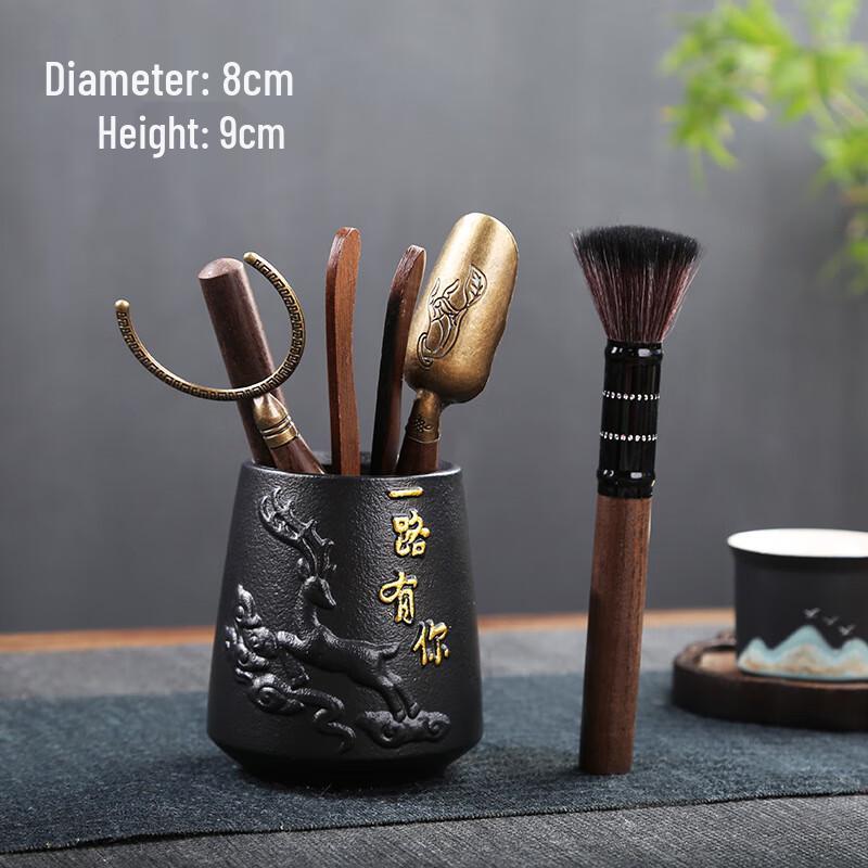 Junshenshi UD Tea Ceremony Six Gentlemen Set with Ceramic Tea Caddy Standard