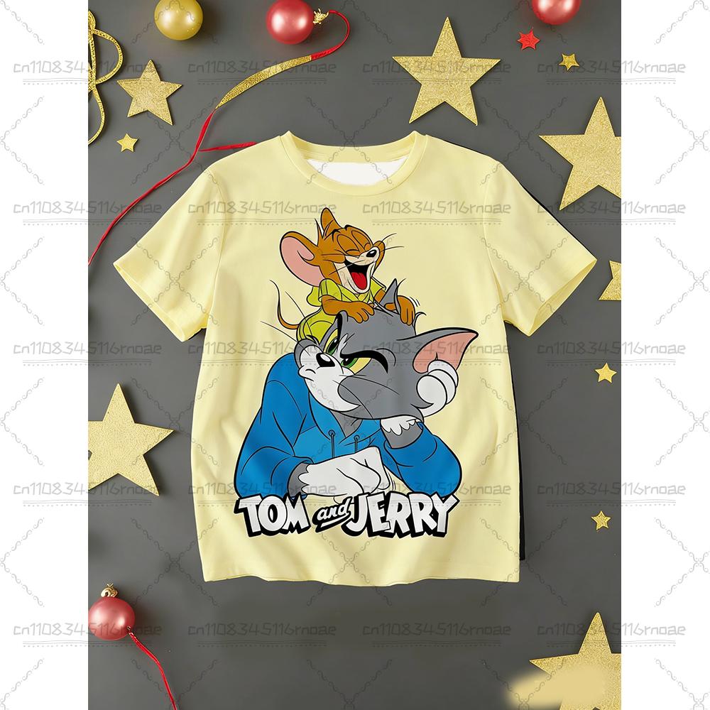 Cartoon Pattern Print Cute Children s Casual Top Fashionable Sports T-shirt Summer 100