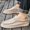 Le Fu Shoes Men's Canvas Flat Top High Quality Brand Casual Shoes Boat  Luxury Shoe Facon Designer Shoe Flat Bottom Loafers