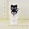 Forcart Cute Handmade Glass Cat Toilet Cat CYK1041