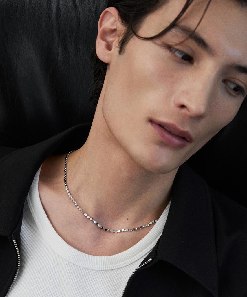 Blayer Pressed Circle Chain Necklace [Silver]