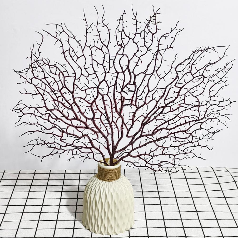 

Свадебное украшение Имитация коралловой ветки Павлин Пластиковая мертвая ветка Искусственная ветка Улучшение дома Аквариум Студия Фото Декор темно-коричневого