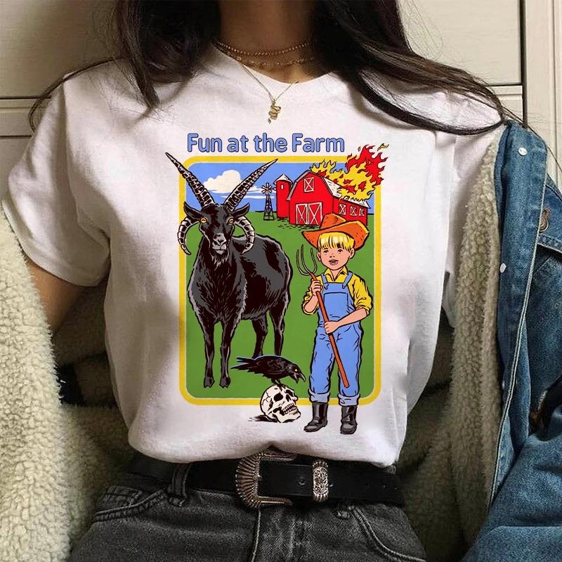 ZX TEE Demon Devil Anime Streetwear Fashion Girls T-Shirts Harajuku Kawaii Clothes Short Sleeve Summer Tees Casual Female O-Neck Tops