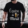 Evg Team Groom Man T Shirt French Wedding Party Tees Future Groom Squad Beer Graphic Y2k Tops Boyfriend Bachelor Party Tshirt