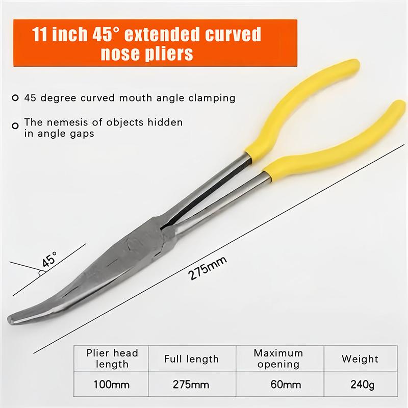 Premium Long Reach Spark Plug Pliers - Secure Ring Nose Design, Non-Slip Handles, Engine Maintenance Tool Efficient