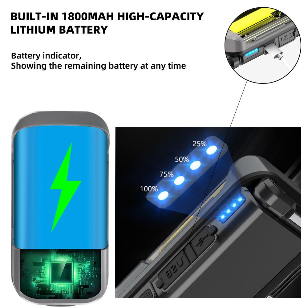 USB Rechargeable Powerful XPG+COB Work Light Car Garage Mechanic Lamp Flashlight Magnetic Torch Portable Emergency Lights