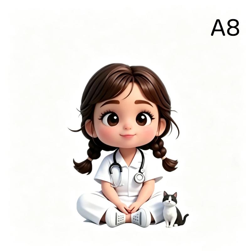 1 Stück Süßer Figuren Schlüsselanhänger 2D Flach Acryl Cartoon Arzt Krankenschwester Schlüsselanhänger Rucksack Hängeanhänger Für Medizinisches Personal Paar