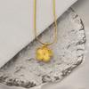 Stainless steel five-leaf clover 18K letter necklace high sense 26 shell letter pendant jewelry