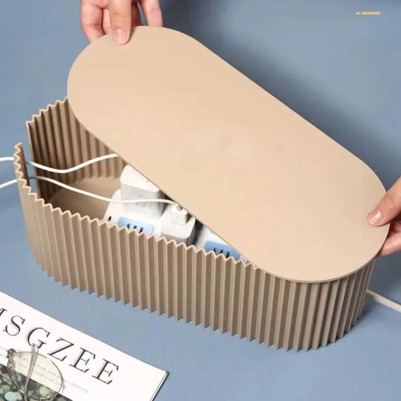 Fashion Plug Board Storage Box Cable Wire Organizer Socket Wireless WiFi Router Bracelet Desktop Data Line Plug Holder Shelf