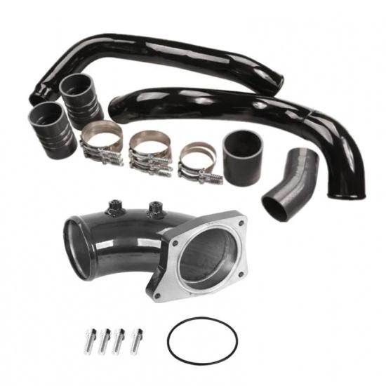 Turbo Intercooler Pipe & Intake Elbow For 03-07 Ford F250 6.0L Powerstroke Red Black