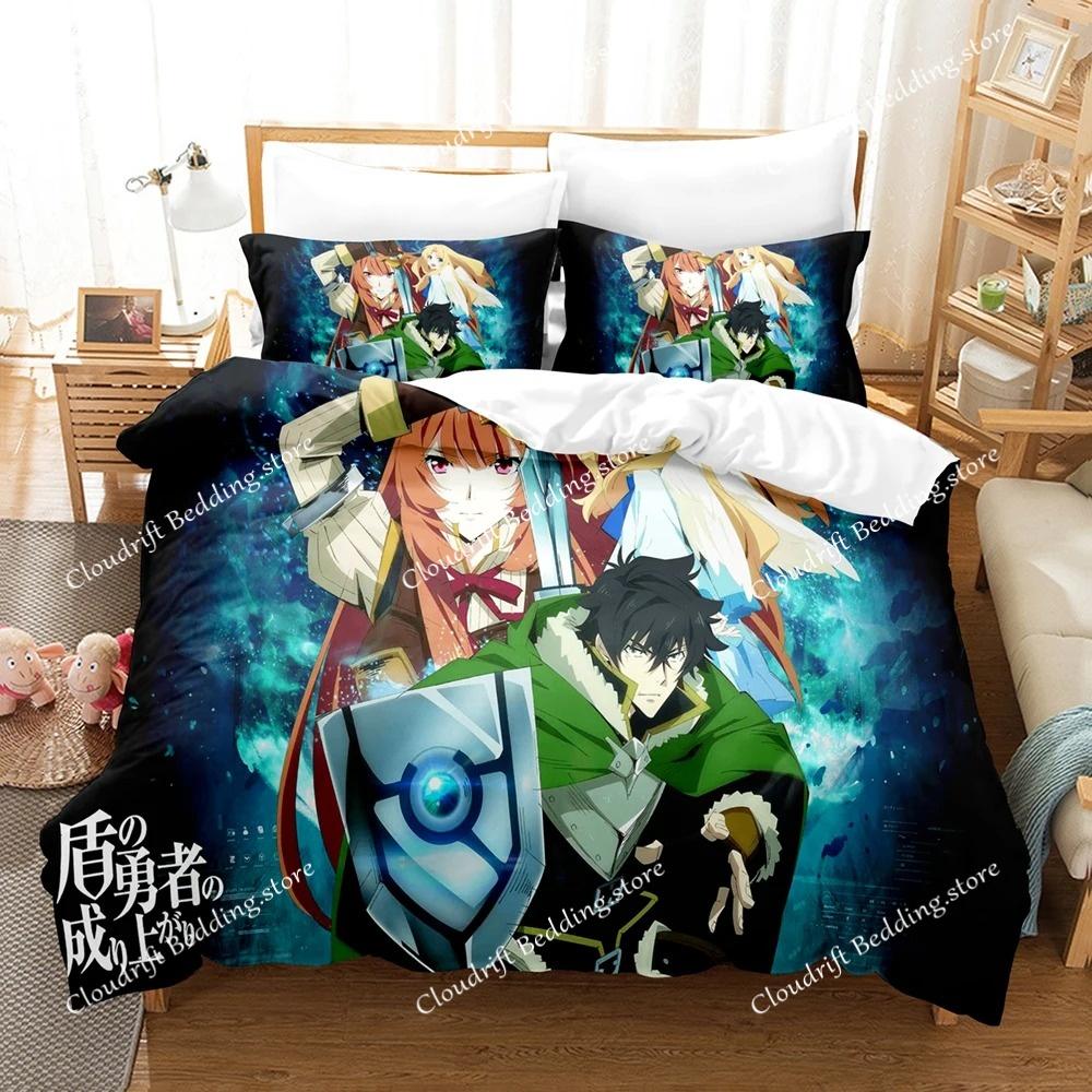 New Anime The Rising Of The Shield Hero Bedding Sets Duvet Cover Set With Pillowcase Twin Full Queen King Bedclothes Bed Linen