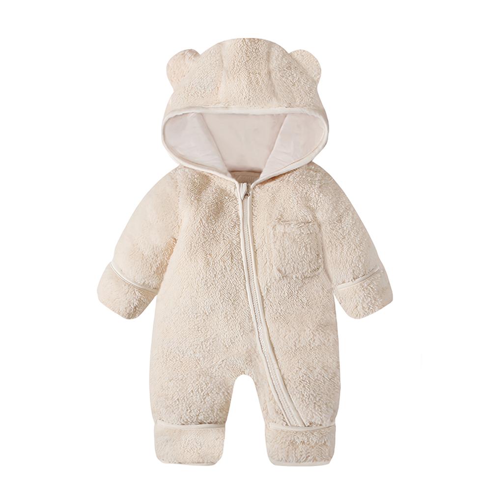 Infant Romper Set Baby Crawling Suit Thick Warmth Newborn Flannel Outfit