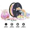 PLA Silk Dual-Color 3D Printer Filament, 1.75mm Rainbow Gradient, Matte, 1kg - Compatible with Creality Printers