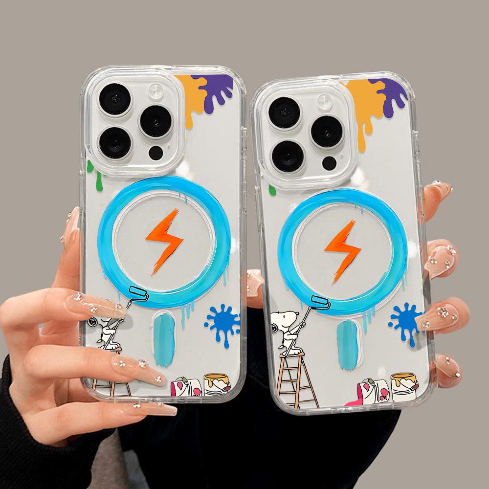 Magnetic Phone Case for iPhone 12 14 16 17 Pro 17 16 15 14 13 12 Pro Max  12 13 14 15  16 High Quality Shockproof Shell Full Protection Cute Style