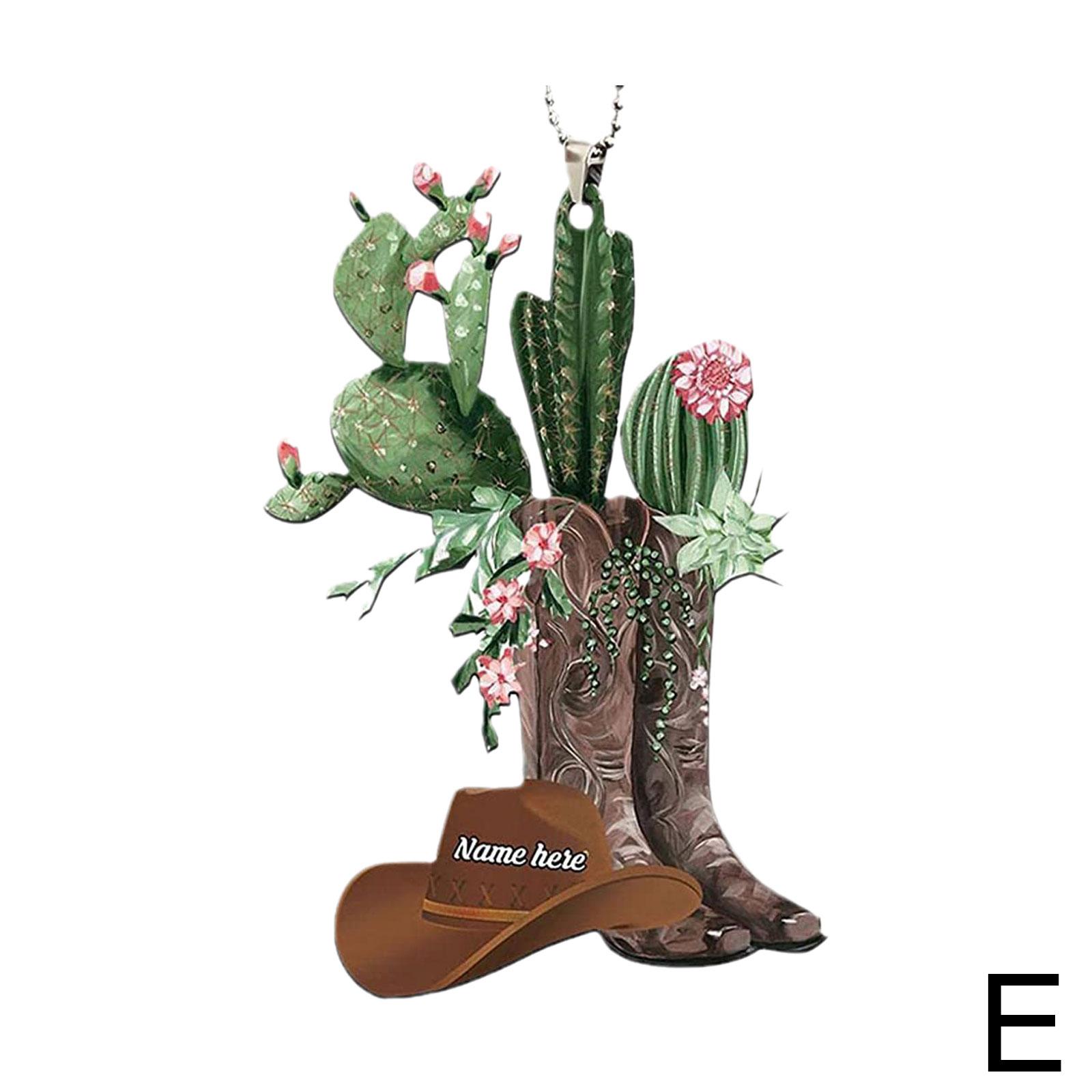 

Arcylic Cowboy Hangings Украшение для автомобиля Персонализированные сапоги и шляпа Cowboy Hangings Украшение для рождественской елки для девушки-ковбоя