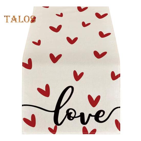 

Дорожка для праздничного стола с принтом в виде сердца, утолщенная, термостойкая, 2 размера, простая в уходе, нескользящая, для Дня святого Валентина, для отелей, ресторанов, свадеб, банкетов, украшения стола XL A