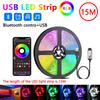 USB LED Strip Lights APP Control Color Changing SMD5050 RGB Led Light Flexible Lamp Tape for Room Decoration TV Backlight Diode